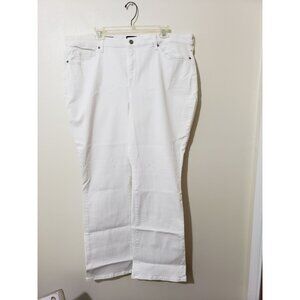 NYDJ white, plus size, barbara bootcut with liftxtuck technology jeans, size 20W